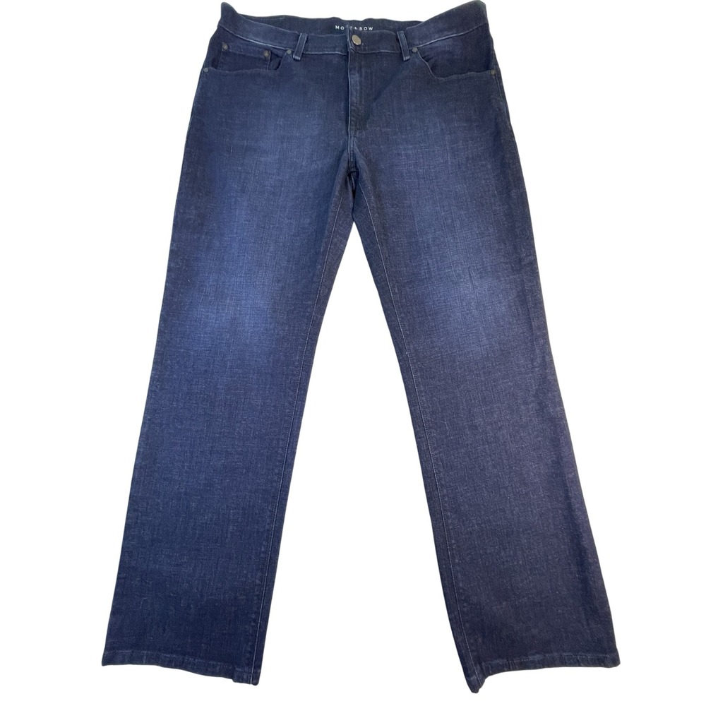 Mott & Bow Jeans Mens 38x32 Dark Blue Straight Leg Stretch Denim Pants